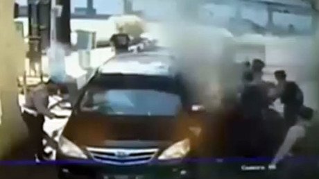 Suicide bombing at Indonesian police station caught on CCTV camera (VIDEO)