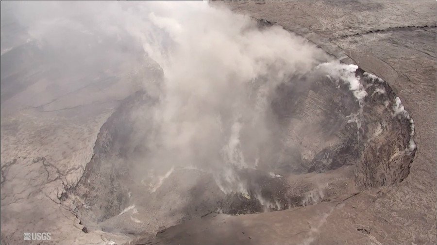 Drone footage shows crater the size of ‘90 football fields’ at summit of Kilauea volcano (VIDEO)