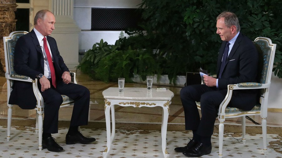 Top quotes from Putin’s Austrian interview – so tense he had to resort to German to make his point