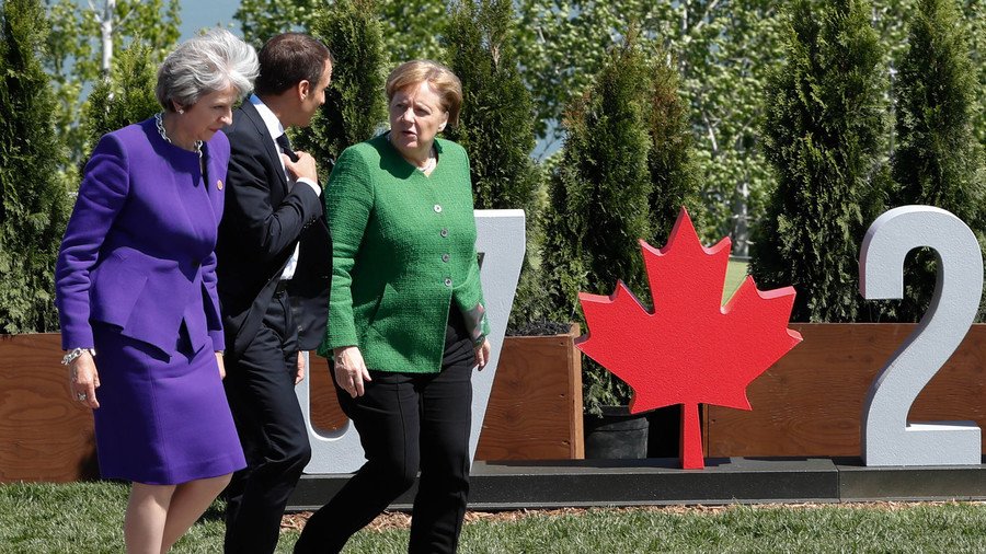 The disappearing PM: A G7 summit to forget for Theresa May, as she’s upstaged by Trump and friends