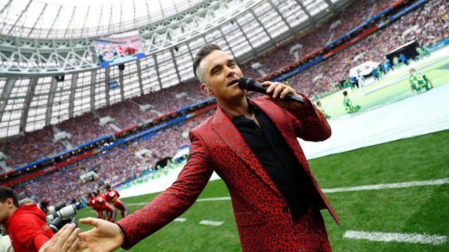 PR stunt or more? Robbie Williams' middle finger at FIFA World Cup opening puzzles Twitter community