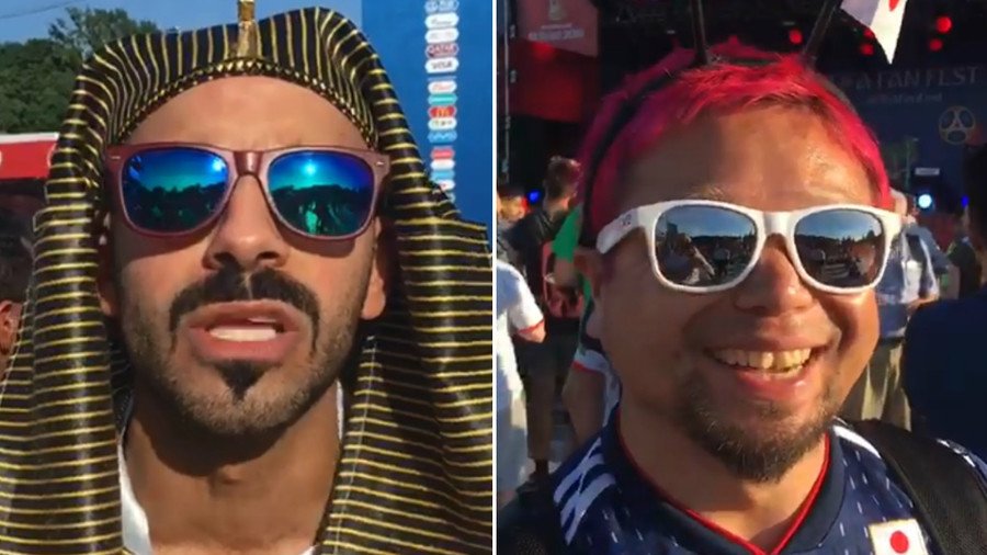 ‘Get better, Mo!’ Foreign fans in Moscow send wishes to Salah after bittersweet birthday (VIDEO)