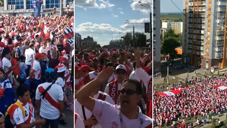 Peru fans storm tiny World Cup host city Saransk before Denmark clash (VIDEOS)    