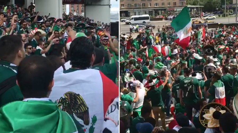 Mass of Mexico fans take over Moscow ahead of World Cup game against ...