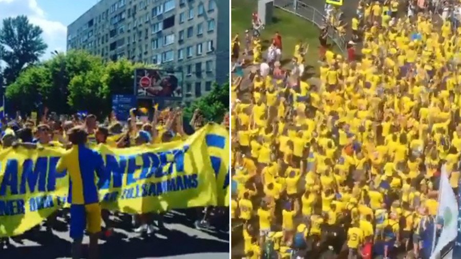 The Yellow Sea: Sweden new contender for best World Cup fans after Nizhny Novgorod invasion (VIDEO)