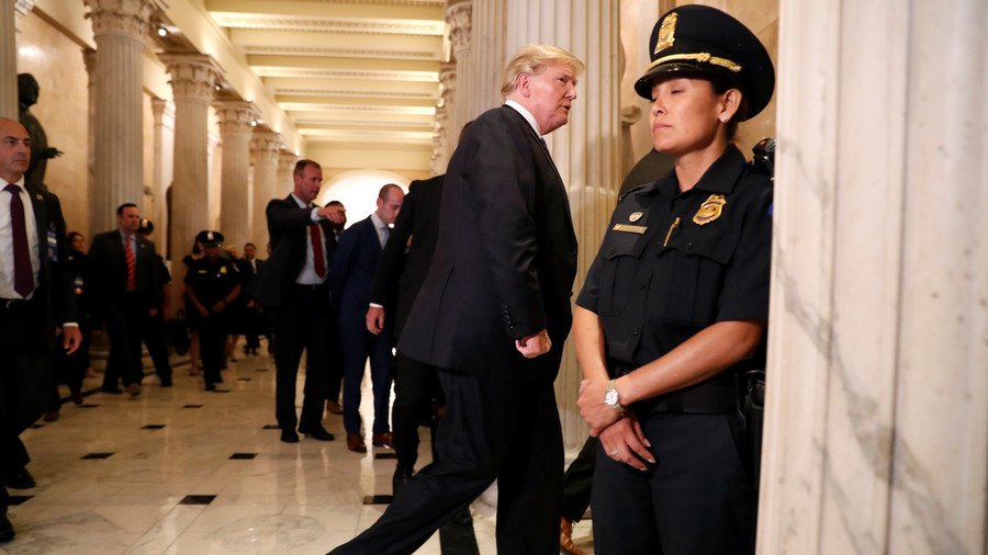 ‘F**k you!’: Trump welcomed to Capitol rotunda with F-bomb (VIDEO)