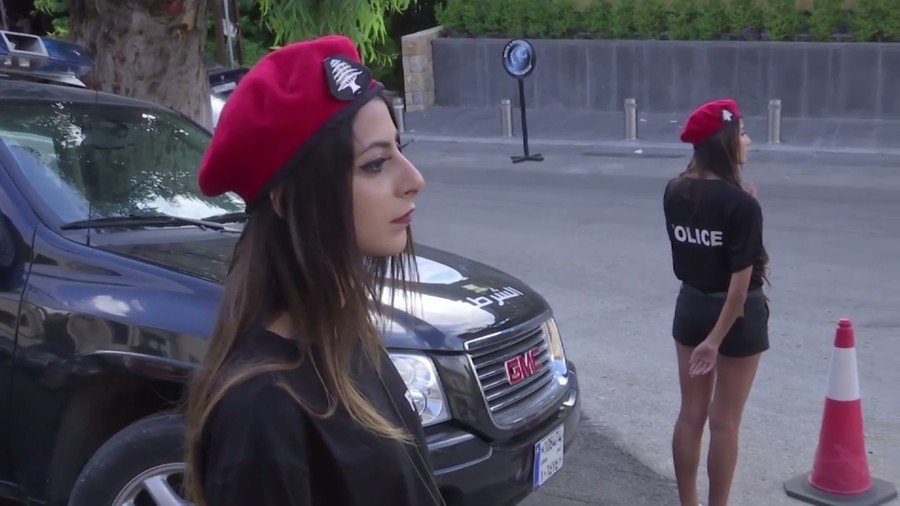 Provocative policing: Lebanese city puts female officers in tiny shorts to attract tourists (VIDEO)