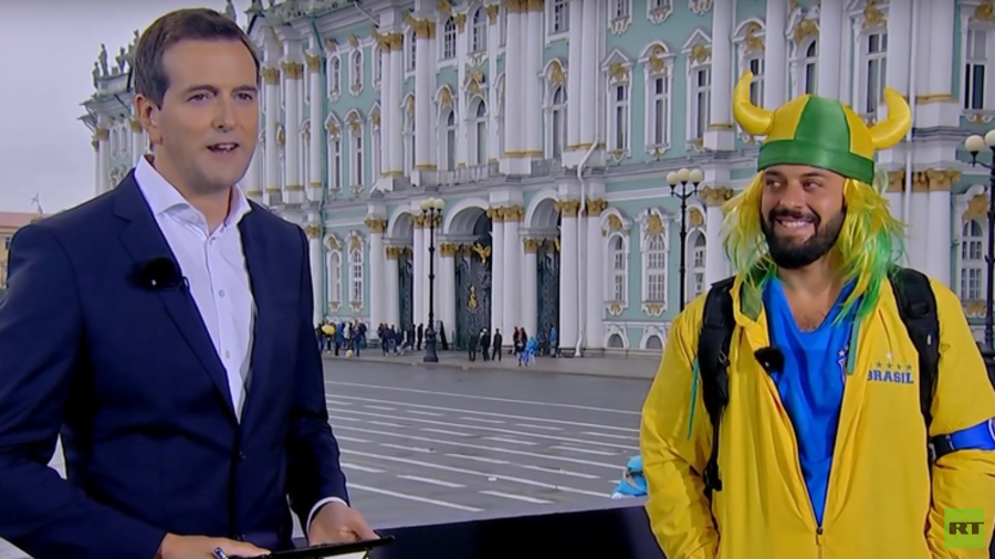 'F***ing awesome, bro!' RT meets Brazilian fan who went viral with his smooth Russian skills