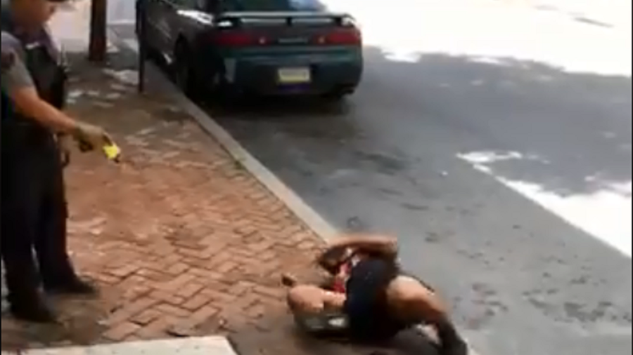 Police slammed for tasing unarmed black man as VIDEO of him writhing in pain goes viral