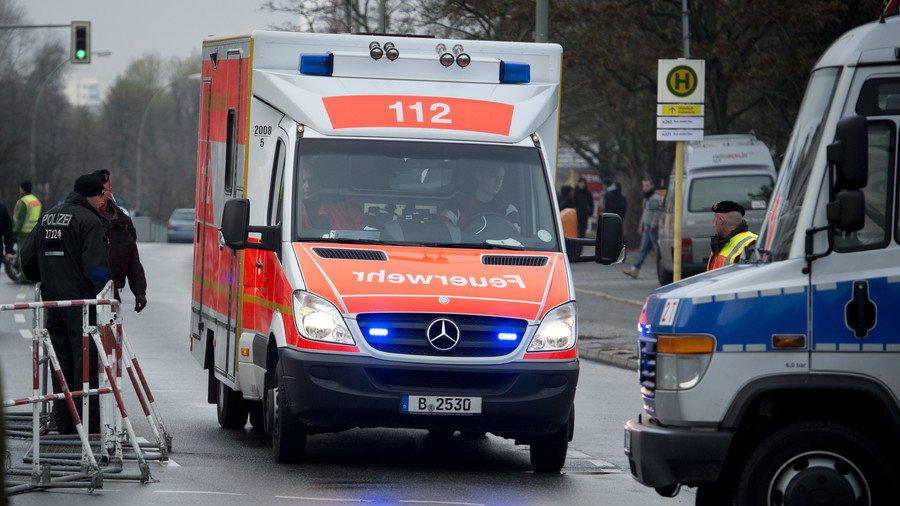Children among 40+ injured as bus crashes into ambulance in Germany (PHOTOS)
