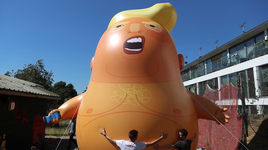 ‘Biggest insult ever’: Farage slams London mayor for Trump baby blimp greenlight, Twitter reacts