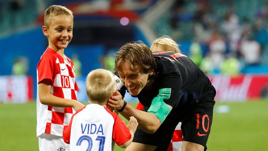 The kids are all right! Croatian players’ children help celebrate World Cup QF win on pitch