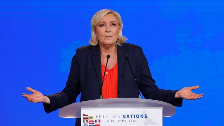 Le Pen calls for ‘peaceful yet militant’ protest as judges freeze €2mn of subsidies to her party