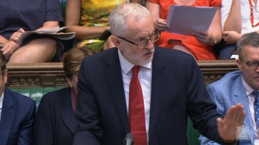 Corbyn says May is incapable of Brexit deal following Johnson exit (VIDEO)