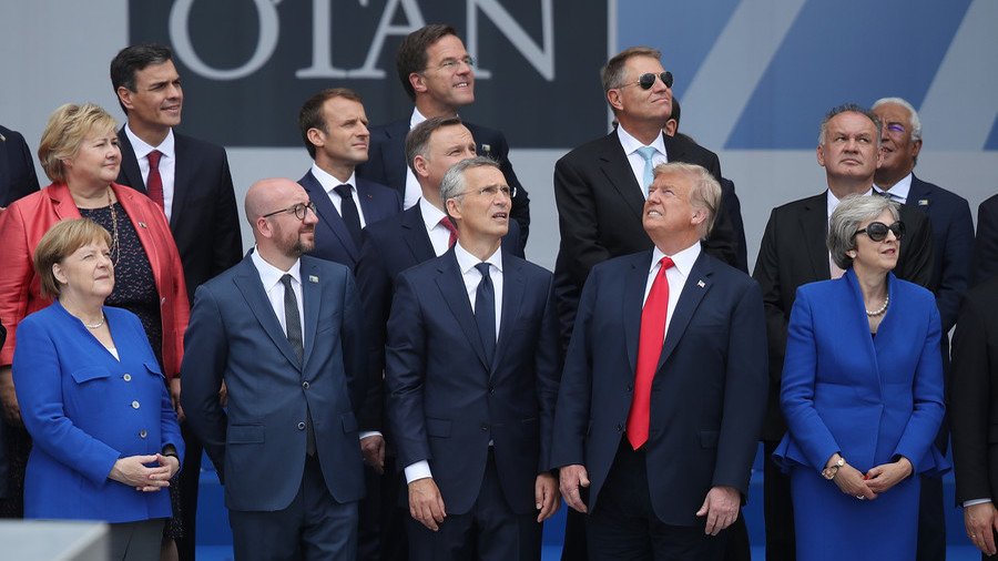 The perfect metaphor? NATO summit photo sparks Twitter meme