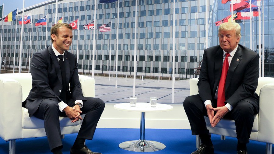 Trump cracks joke with Macron at NATO summit — even the media laughed (VIDEO)