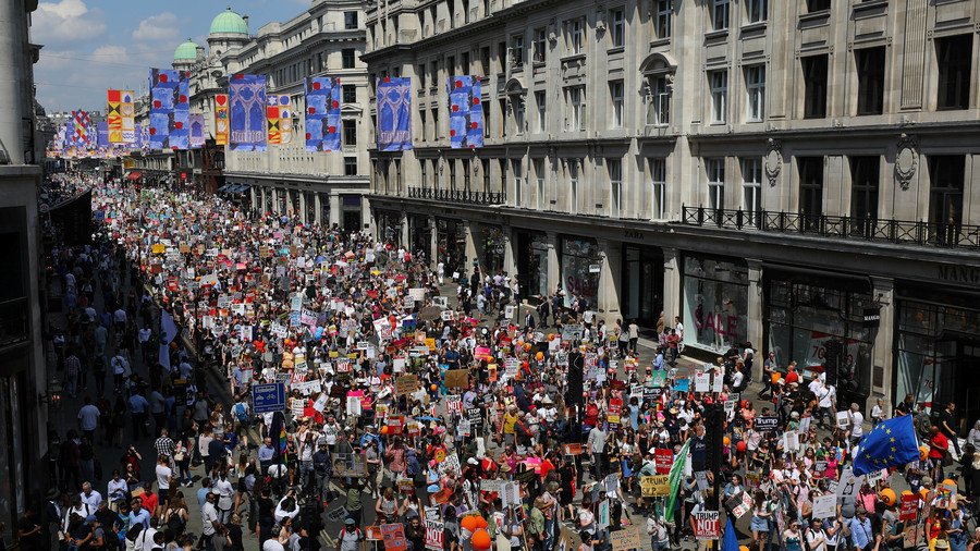 London anti-Trump rally: Gripping images that caught the mood