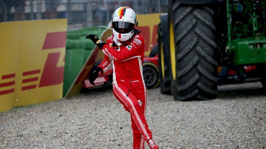 Mix of sympathy & scorn for Vettel after German crashes out of home grand prix to hand Hamilton win 