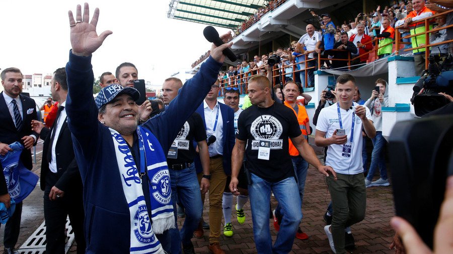 Maradona will ‘train together with the guys’ at new team in Belarus