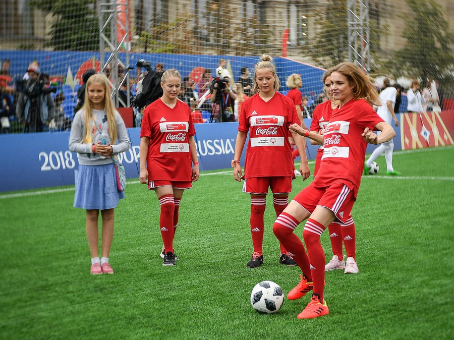 Natalia Vodianova Joined Unified Football Match on Red Square