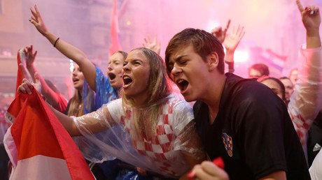 Zagreb erupts into wild celebrations after Croatia reaches World Cup final (VIDEO)