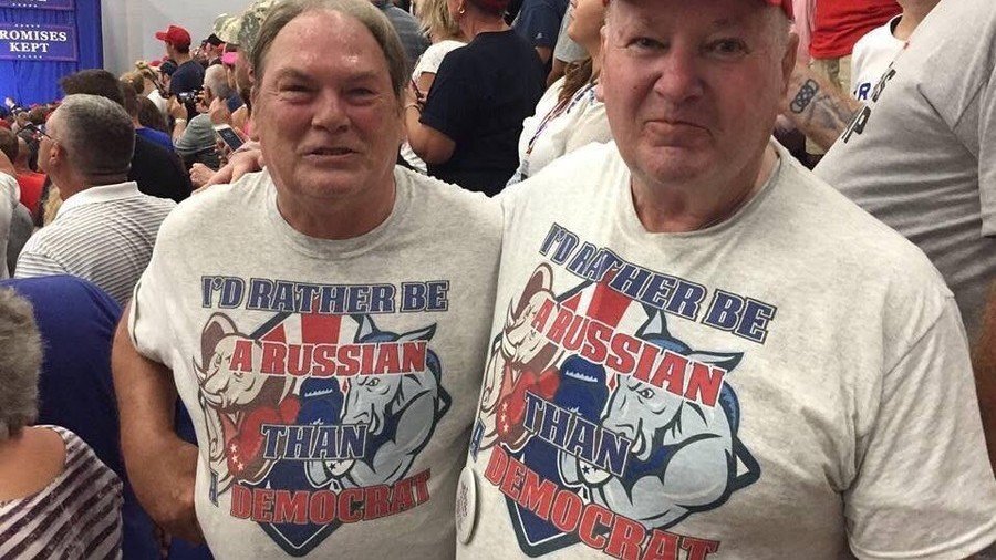 ‘Pro-Russia’ t-shirts at Trump rally go viral, sending Democrats into meltdown