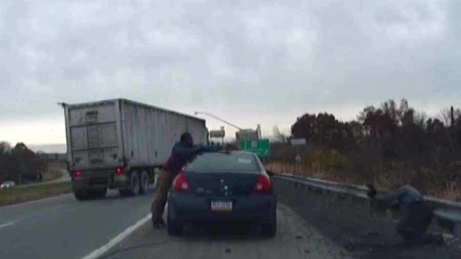 Police dashcam footage shows dramatic shootout at routine traffic stop (VIDEO)