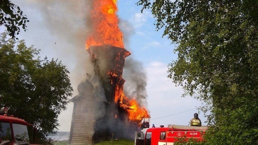 Teenage ‘devil worshipper’ suspected of burning down unique wooden church in Russia
