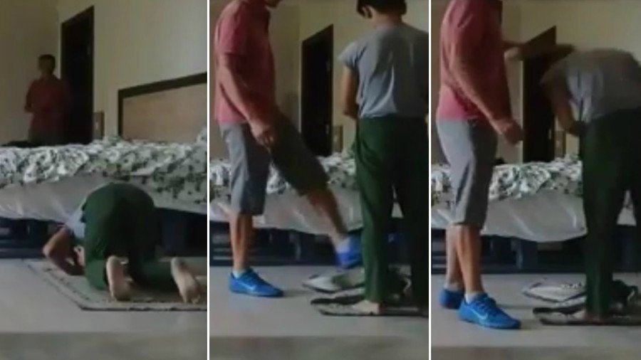 Football coach may lose job for pushing young athletes during Namaz prayer (VIDEO)