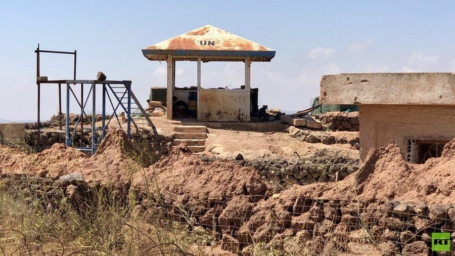RT films abandoned UN checkpoints at Golan Heights after terrorists kicked out