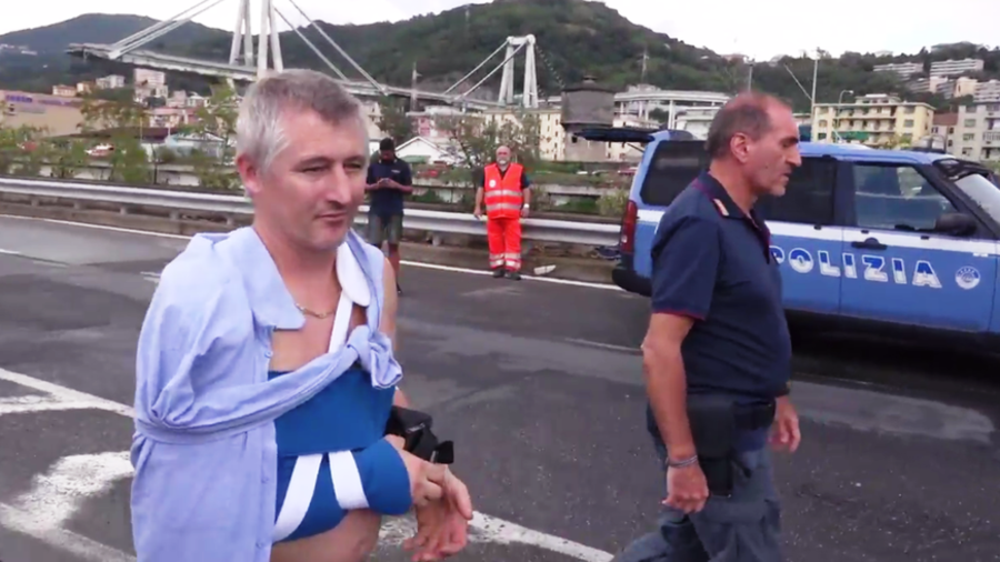 ‘It was a miracle’: Survivor of Genoa bridge collapse shares his story (VIDEO)