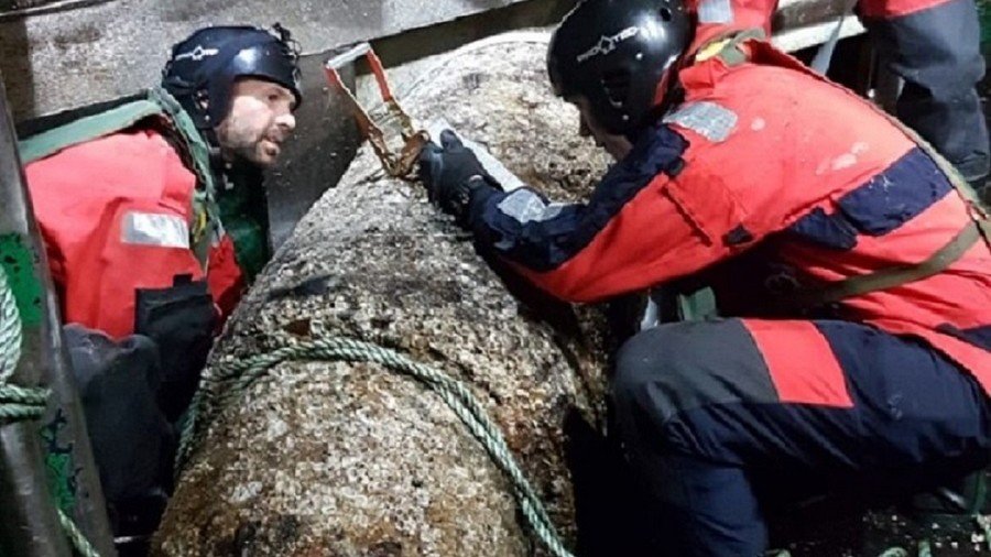 Big fish: French trawler nets 1-ton WWII bomb that can explode with one wrong move
