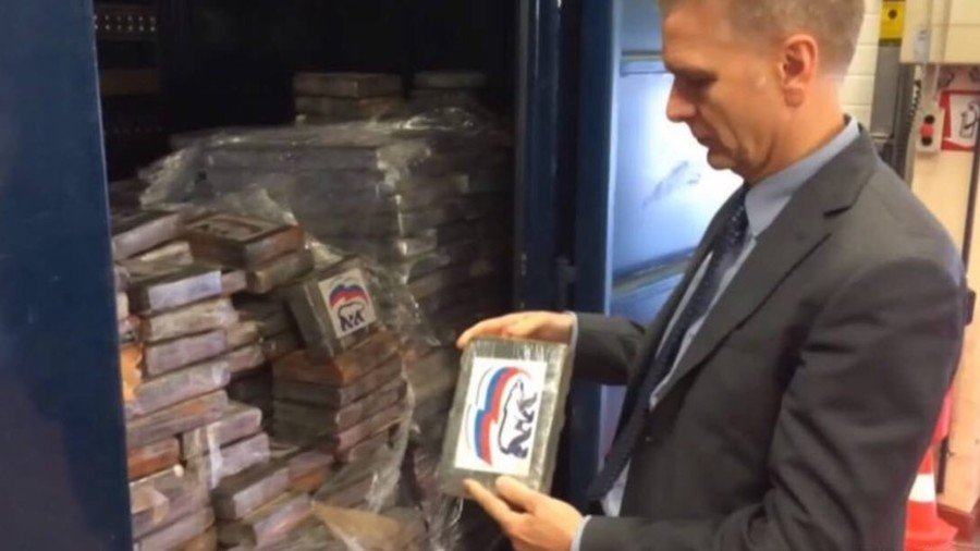 ‘Now, this is fame!’: 2 tons of cocaine branded with Russia’s ruling party logo seized in Belgium