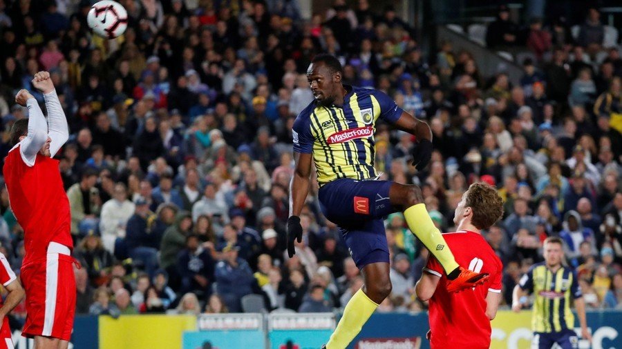Up and running: Usain Bolt makes debut for Australian football club Central Coast Mariners (VIDEO)