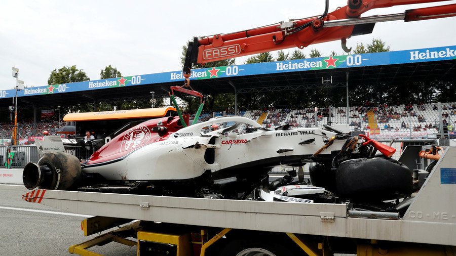 F1 driver Ericsson survives horror crash at Italian Grand Prix practice (VIDEO)