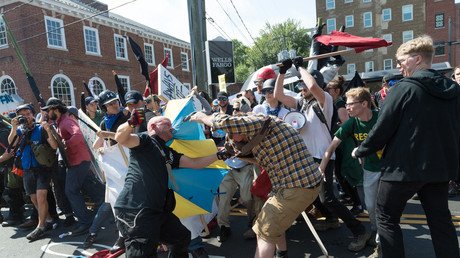 Watch dad blast white supremacist Charlottesville organizer during live stream with neo-Nazi