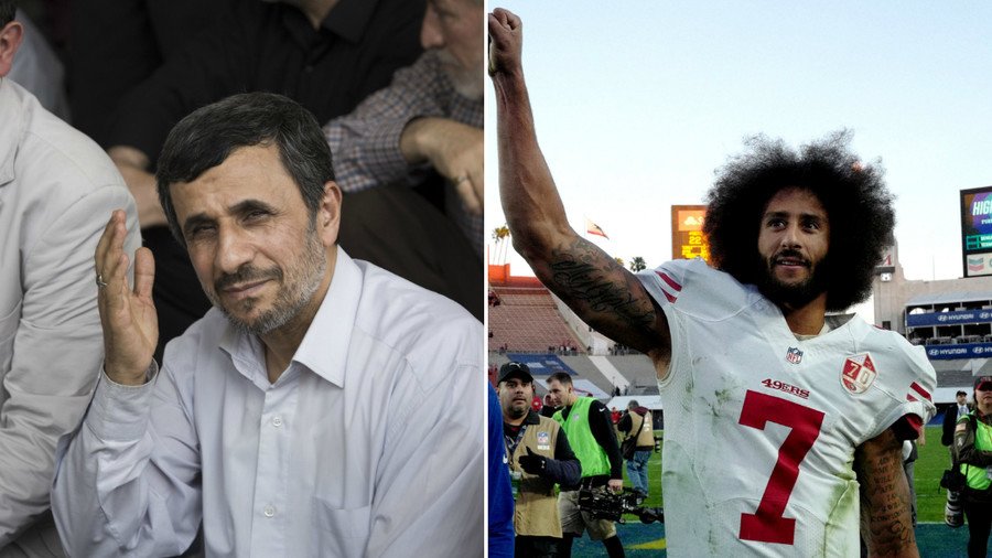 Ex-Iran President Ahmadinejad backs NFL outcast Kaepernick 