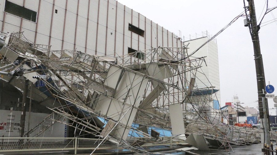 9 dead, 300+ injured as typhoon Jebi leaves trail of destruction in Japan (VIDEOS)