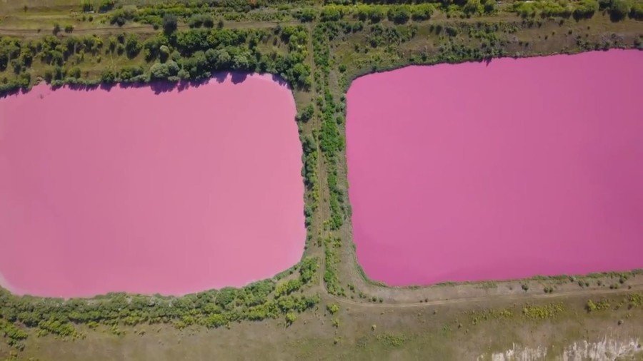 Shocking pink metamorphosis of Russian reservoirs spotted from space (VIDEO, PHOTO)