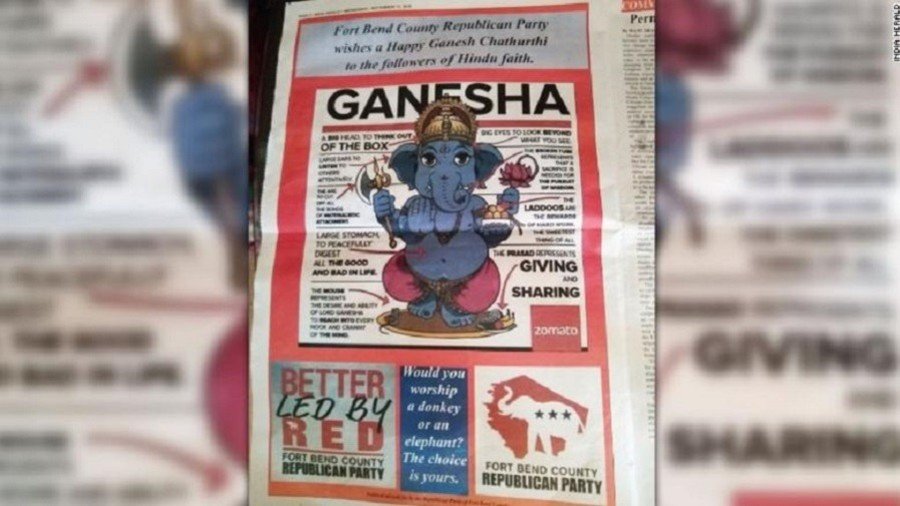 US Republicans under fire over ‘offensive’ ad using Hindu Ganesha to ‘woo voters’
