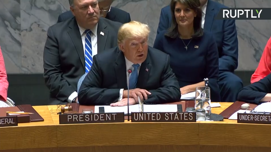 Trump chairs his 1st UNSC session as countries clash on Iran & Syria