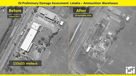 Satellite pics show Syria strike as Israeli Air Force chief goes to Moscow to explain Il-20 incident