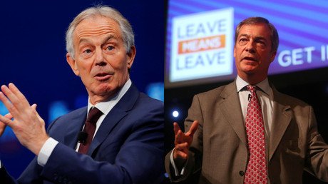 ‘Real betrayal’: Blair blasted by Farage in Brexit beef