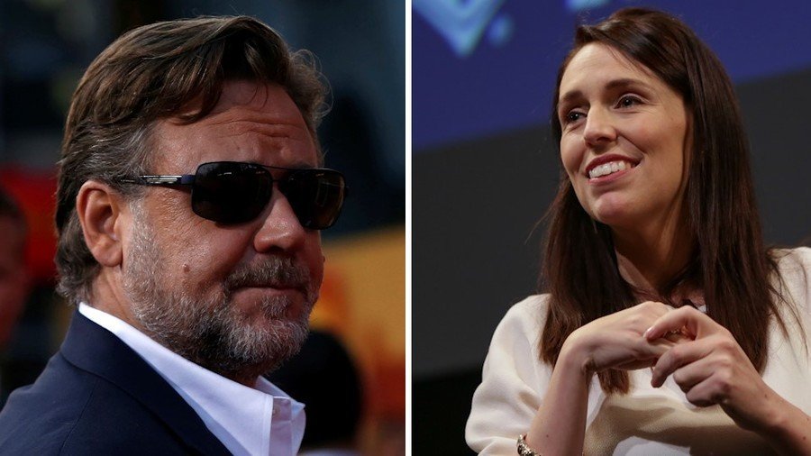 Russell Crowe calls for NZ PM Ardern to also lead Oz, Twitter cheers, but Kiwis don't want to share