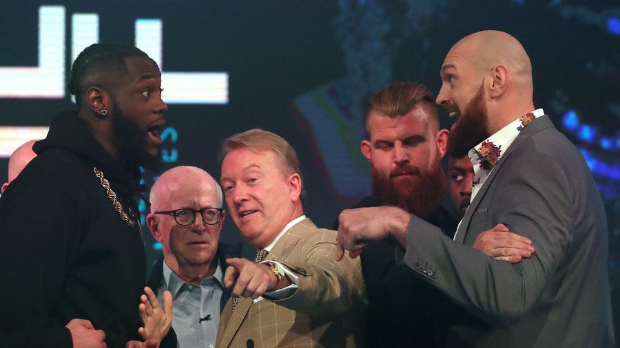 Tyson Fury brands Deontay Wilder ‘a little b****’ as press conference turns ugly (VIDEO)  