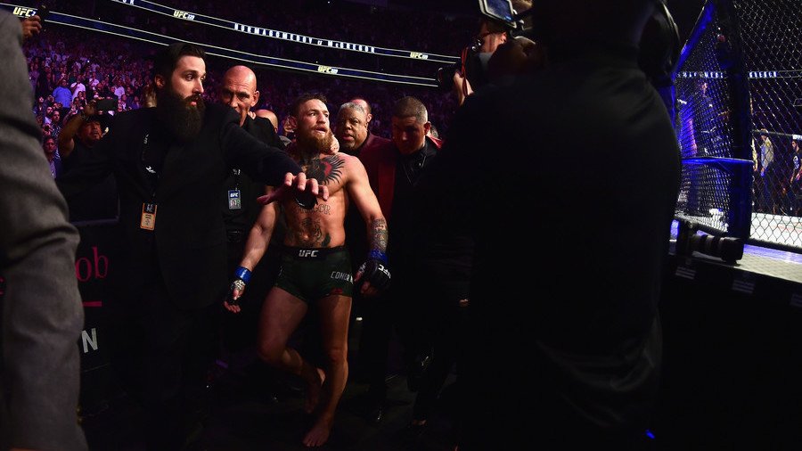 UFC fans brawl in Las Vegas as tensions spill over at Khabib v McGregor (VIDEO)