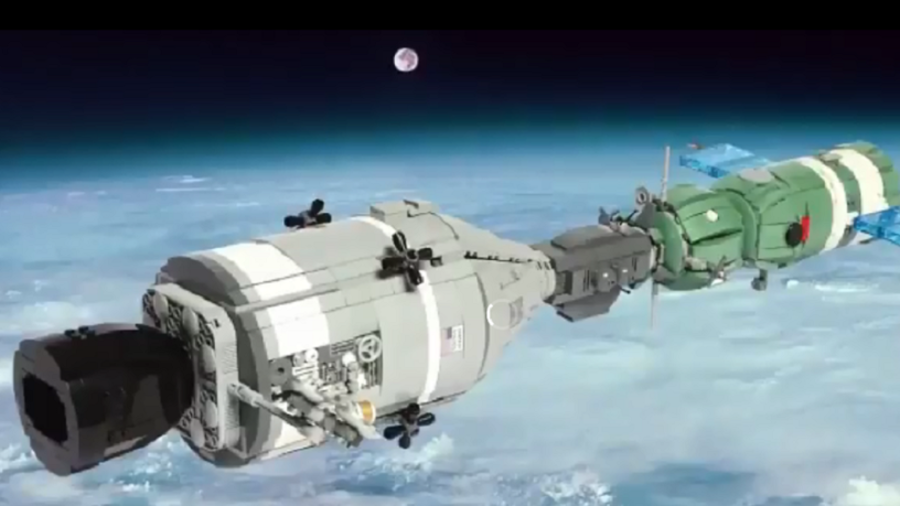 NASA administrator shows off historic spaceship...made of Lego