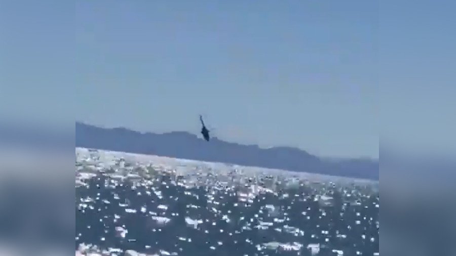 VIDEO captures stomach-churning moment Mexican Navy helicopter plunges into the sea