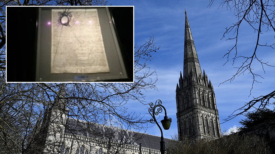 Russian plot? Hammer wielding man tries to steal Magna Carta from Salisbury Cathedral
