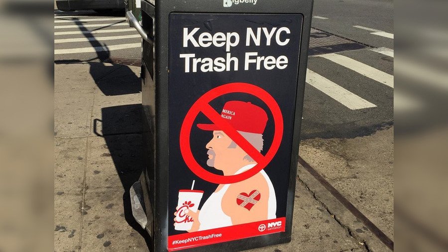 Posters in New York declare Trump supporters ‘trash’